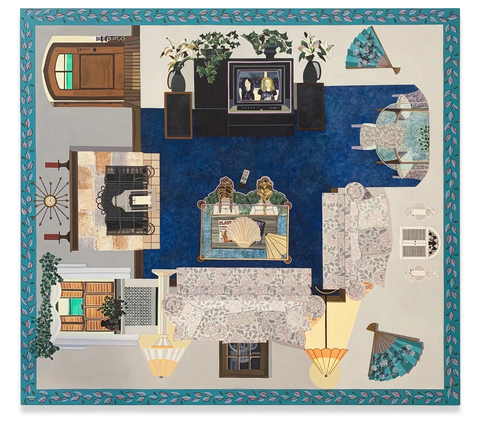 ANN TOEBBE
MTV, 2023
Gouache, oil, and paper collage on panel
40 x 36 inches (101.6  x 91.4 cm)