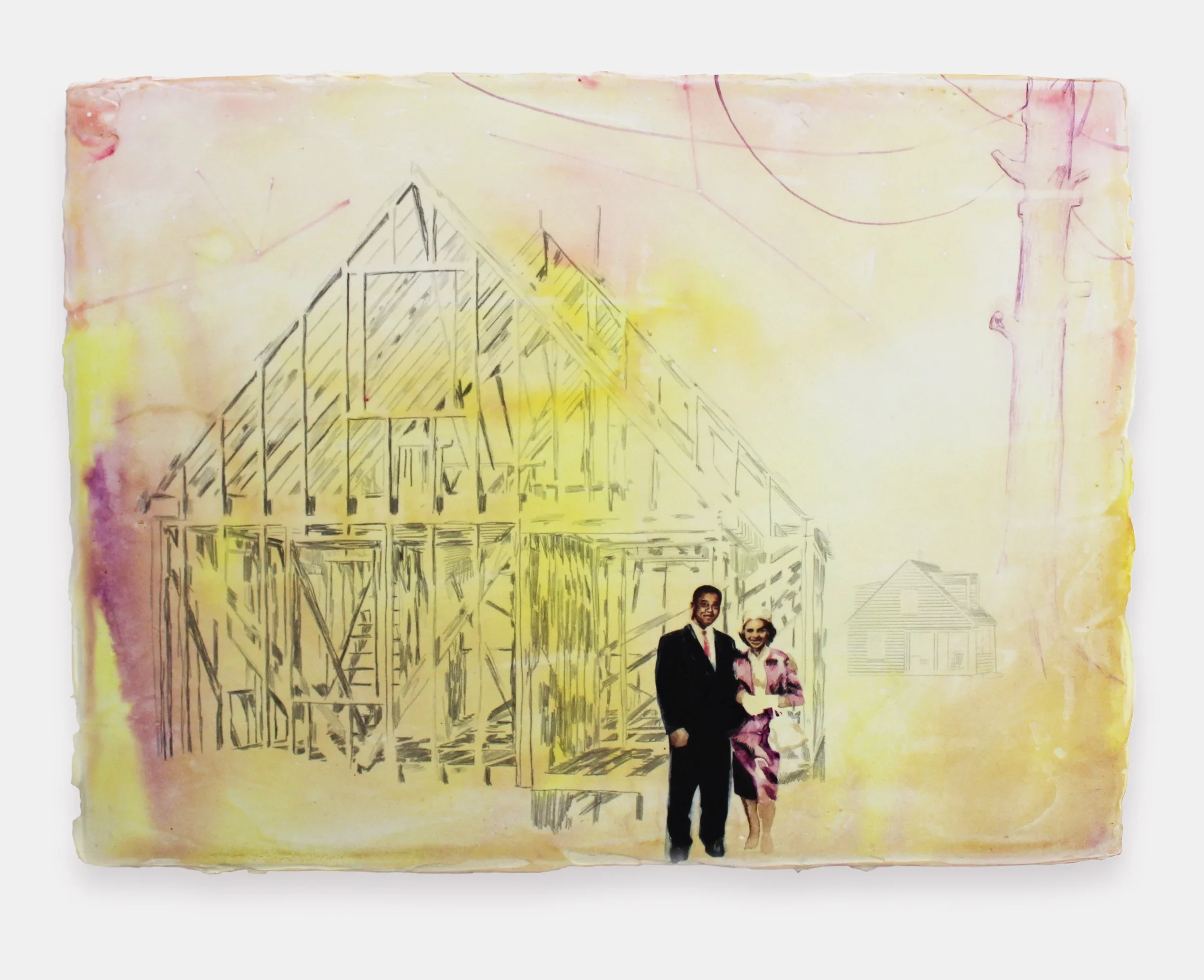 JORDAN SEABERRY
More Yesterday Than Anybody
2022
Watercolor, acrylic, graphite, and modeling paste on canvas
25 x 19 inches