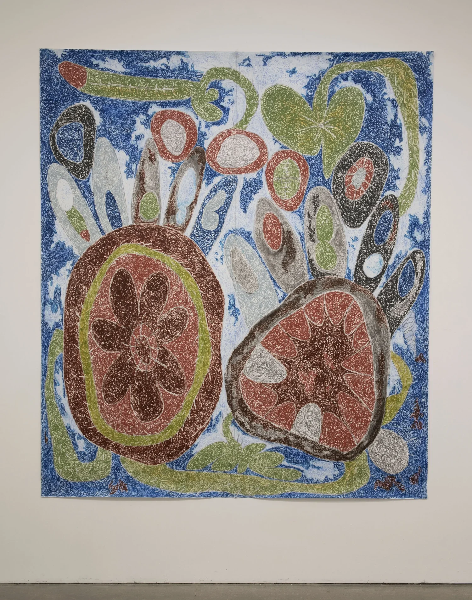 NASIM HANTEHZADEH
Out!
2017
Oil pastel and graphite on paper
96 x 84 incehs