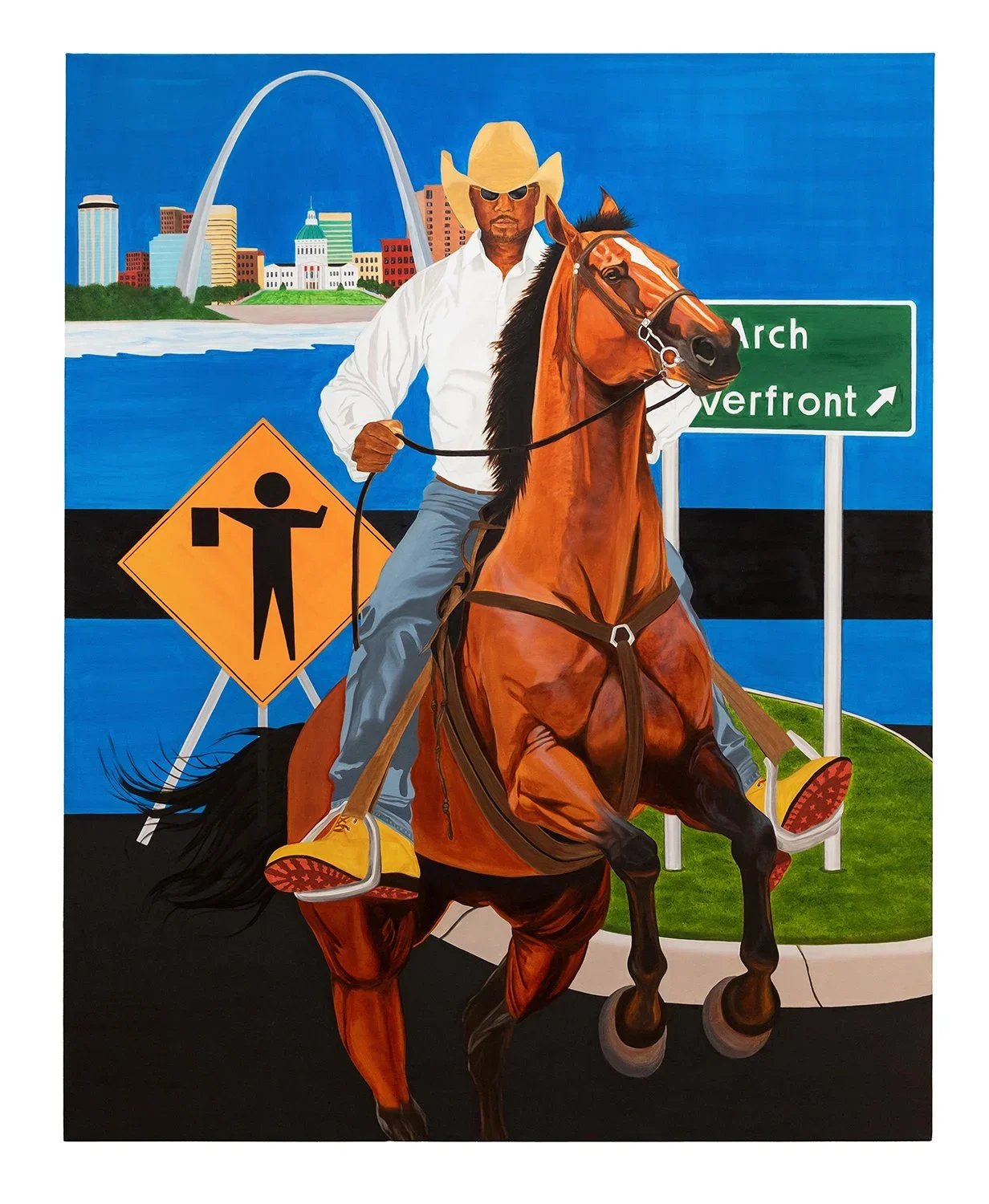 Keith Jackson
Urban Cowboy, 2025 
Oil on canvas 
60 x 48 inches 