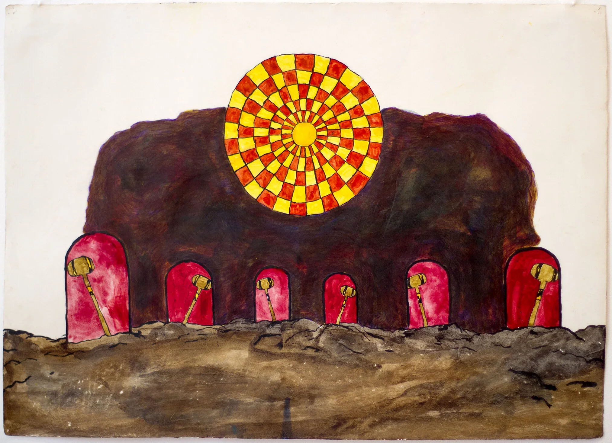 CHUCK WEBSTER
Pantheon (Late ran Council)
2018
Mixed media on paper
22.5 x 31 inches