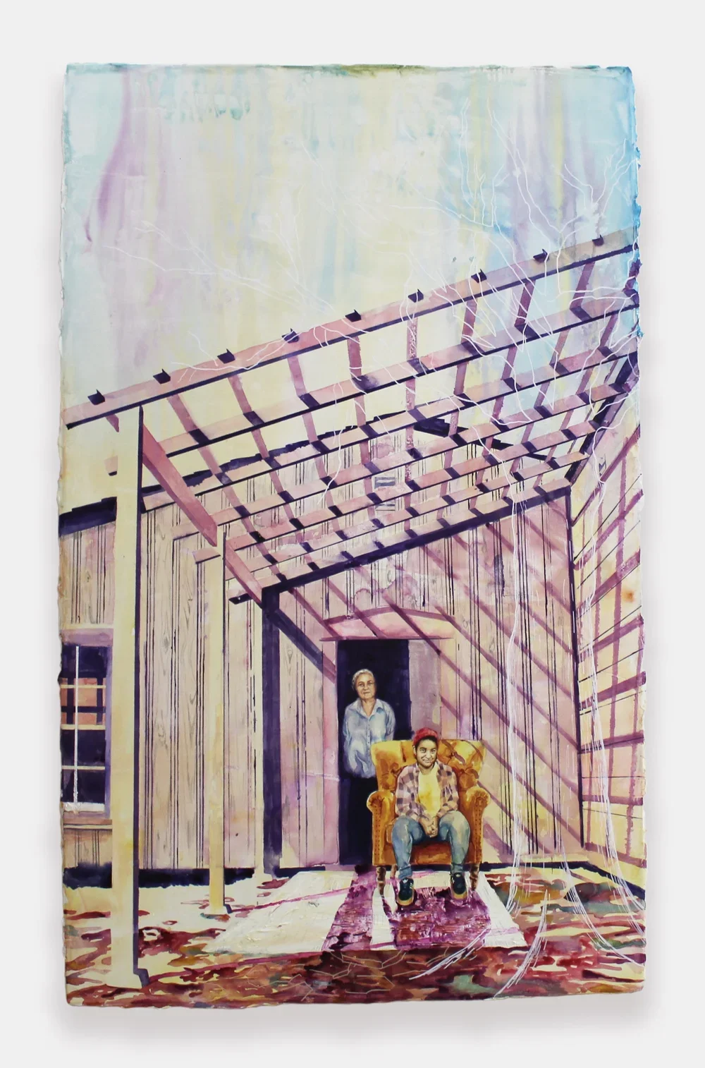 JORDAN SEABERRY
Bare Feet in Grass
2022
Watercolor, acrylic, graphite, and modeling paste on canvas
35 x 58 inches