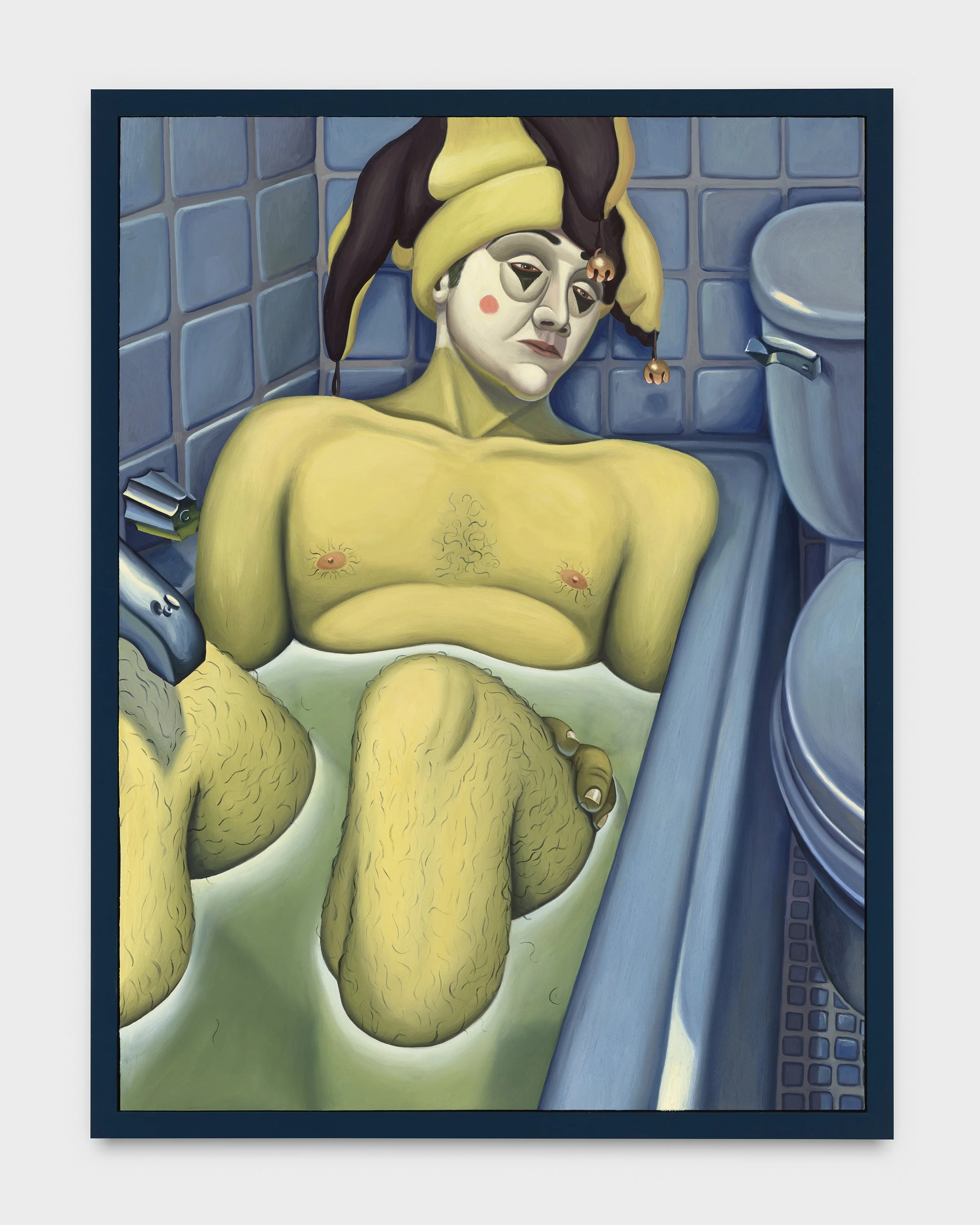 Austin Harris
Bathtub
2022
Oil on panel with artist-made poplar, frame, latex paint
51 x 39 inches