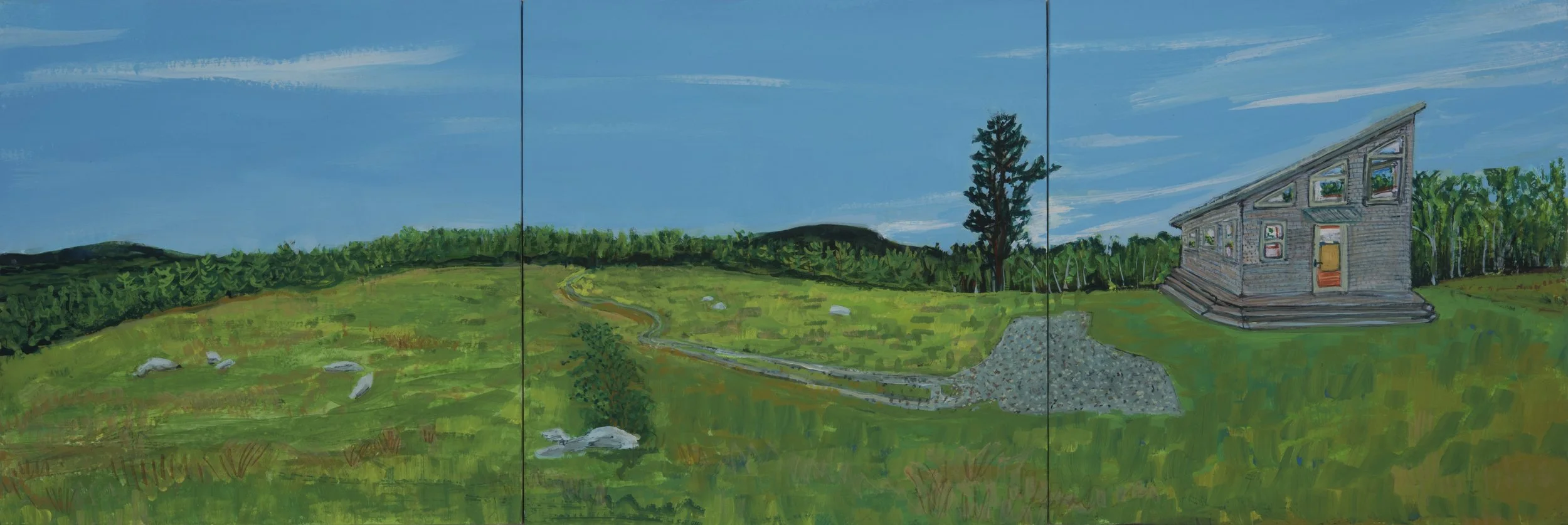 SARAH MCENEANEY
Blueberry Hill, 2021
Acrylic on board, 3 panels
10 x 30 inches (25.4 x 76.2 cm)