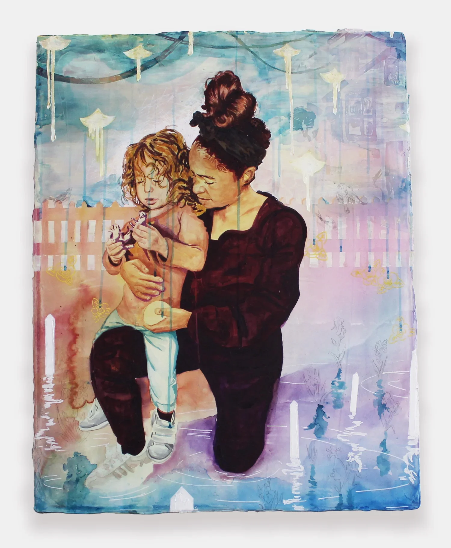 JORDAN SEABERRY
A Reflection
2022
Watercolor, acrylic, graphite, and modeling paste on canvas
29 x 36 inches