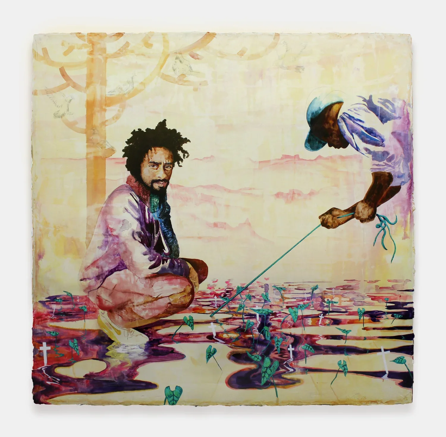 JORDAN SEABERRY
That Freed Self
2022
Watercolor, acrylic, graphite, and modeling paste on canvas
60x 60 inches