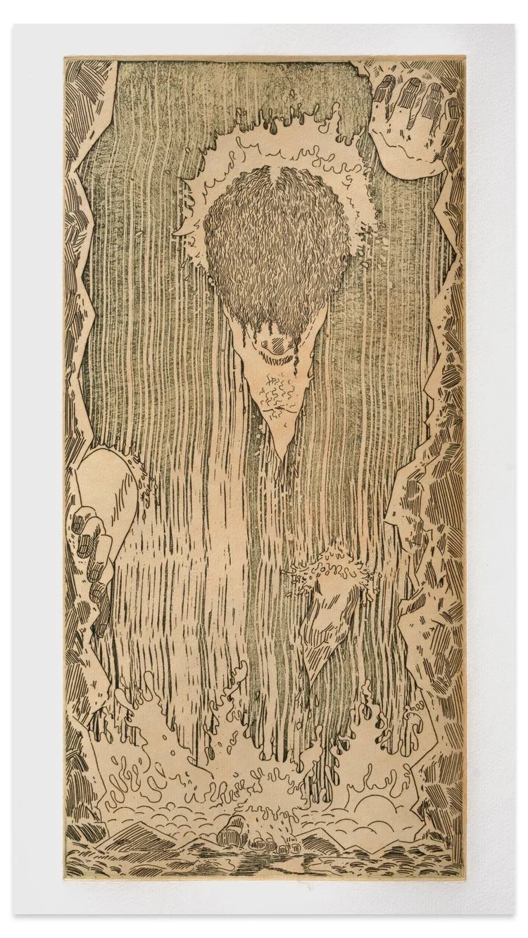 ALEX JACKSON
The Return of The Architect, 2023
Etching, aquatint and hand-dyed chine collé
Sheet size: 13.875 x 19.75”
Plate size: 7 x 14”
Edition of 20 + 5 AP