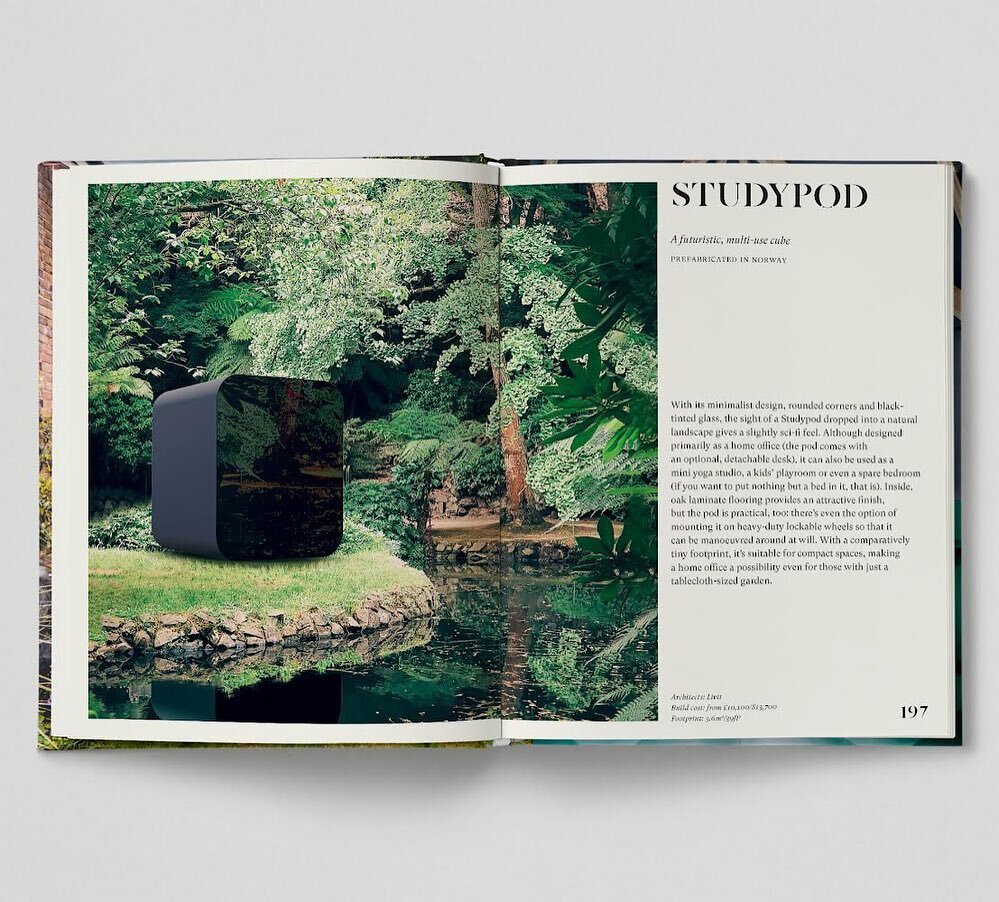 Studypod featured in the inspiring Work From Shed book alongside amazing backyard office spaces 🤩 #workfromshed #studypod #backyardoffice #remotework @hoxtonminipress #natureworkspace #design #architecture