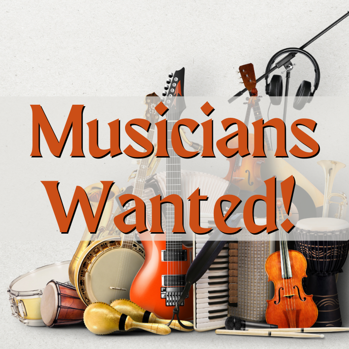Singers and Instrumentalists are wanted as accompanists or members of a band, or to provide special music as soloists, duets, ensembles, or more. for a contemporary praise-style worship format debuting on April 26 at 10 a.m. Contact John McCoy: prais