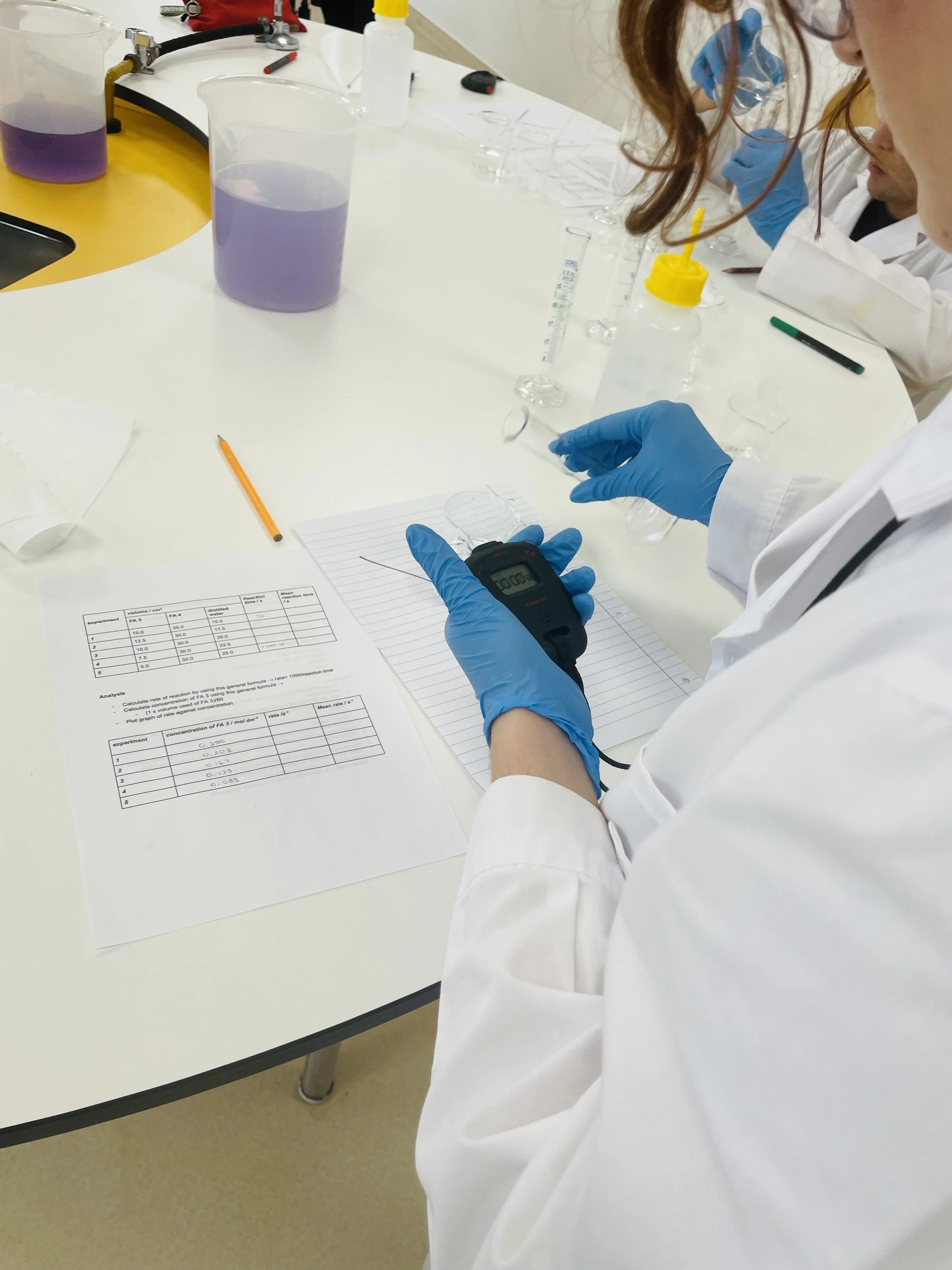 Chemistry A-Level Students Conduct Hands-On Experimental Lab Activity ...