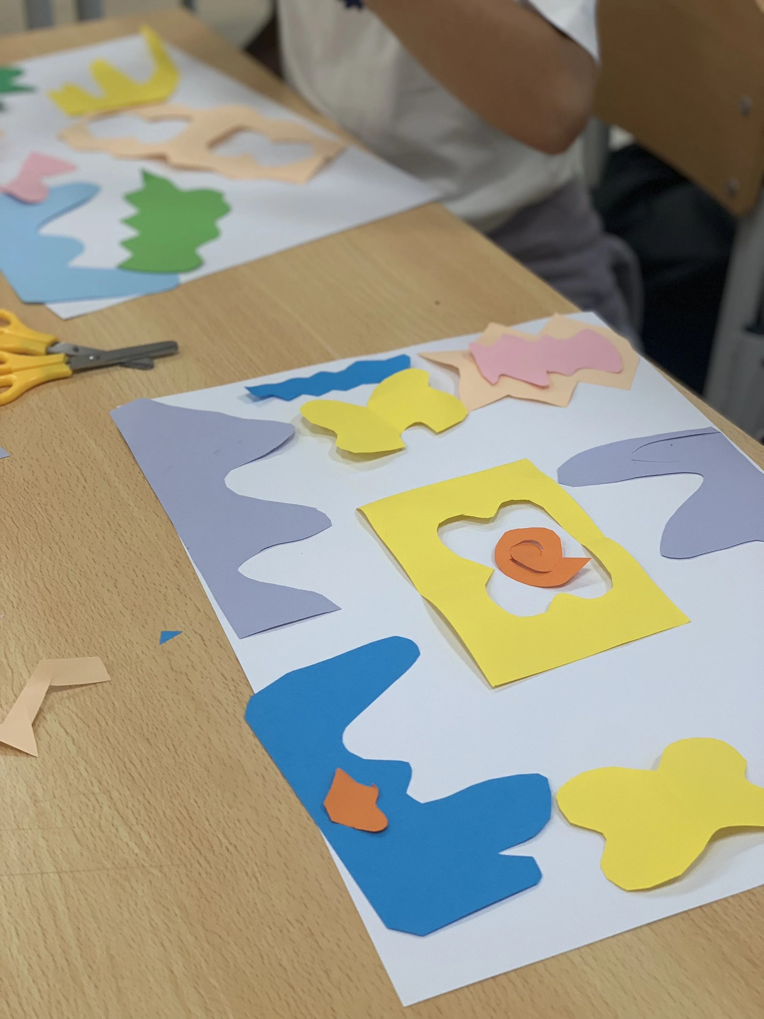 Grade 2 Explores Drawing With Scissors Inspired By Henri Matisse 