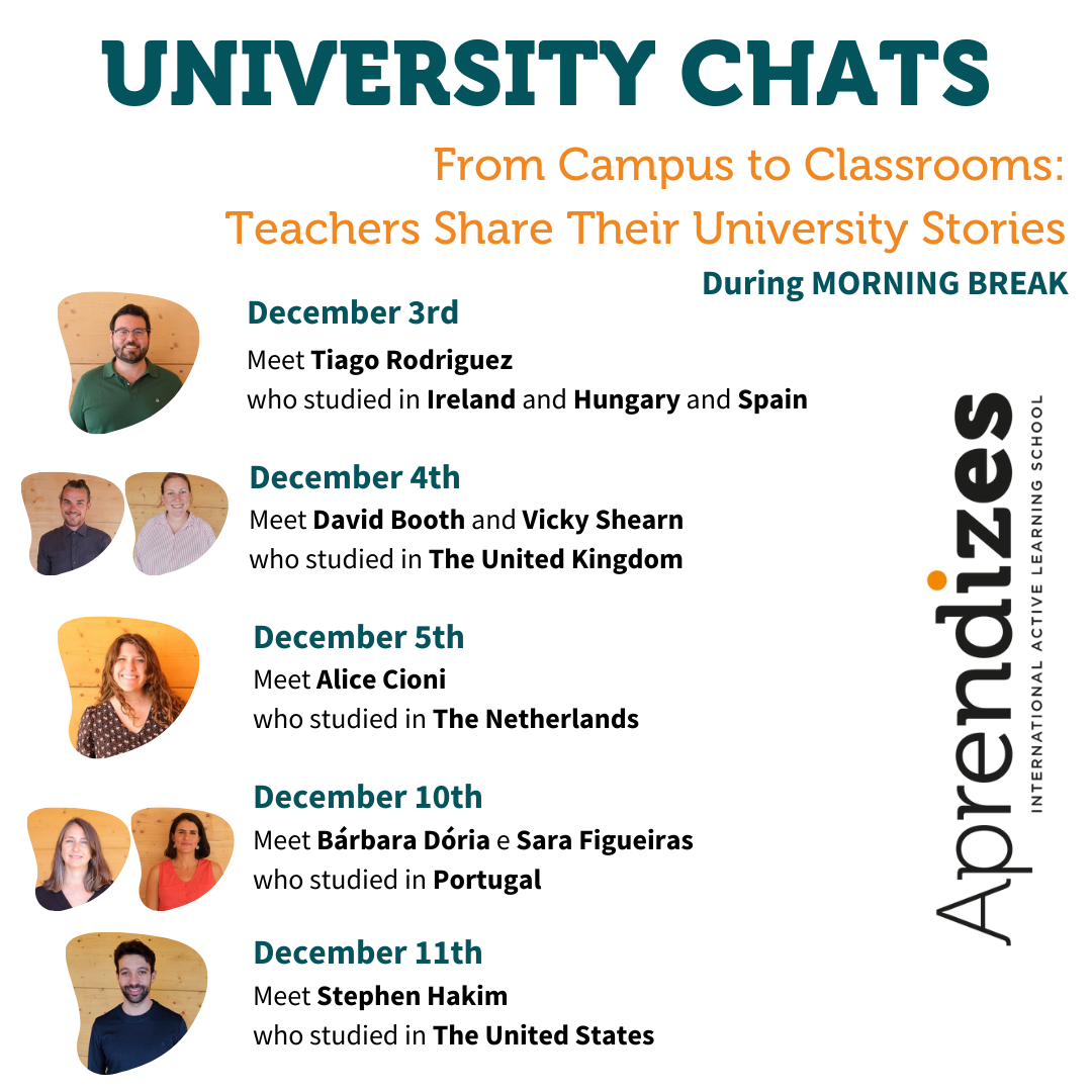 From Campus to Classrooms: Teachers Share Their University Stories | Do Campus para as Salas de aula: Os professores partilham as suas histórias universitárias