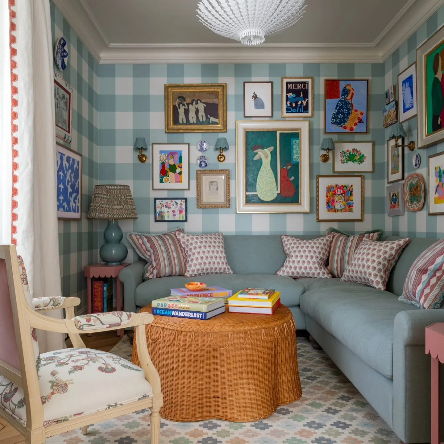 Favourite project from the latest, packed edition of @homesandgardensofficial?&nbsp; This French home by @seansymington.&nbsp; Bursting with colour (I especially love the repeat pops of yellow and raspberry throughout the house) and pattern, it is be