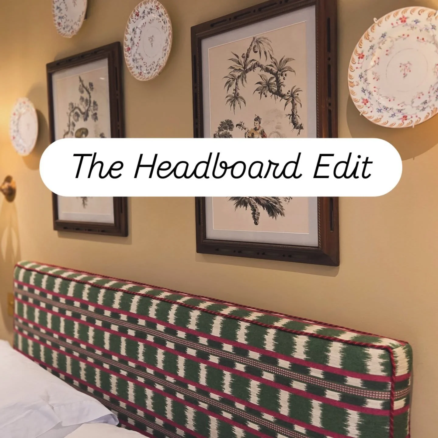 The Headboard Edit.

Because no bedroom is truly complete without an upholstered headboard, both for the aesthetics but also on a practical, comfort level.

Whether it is to create a more pared-back contemporary look, a statement (think Kit Kemp's ta