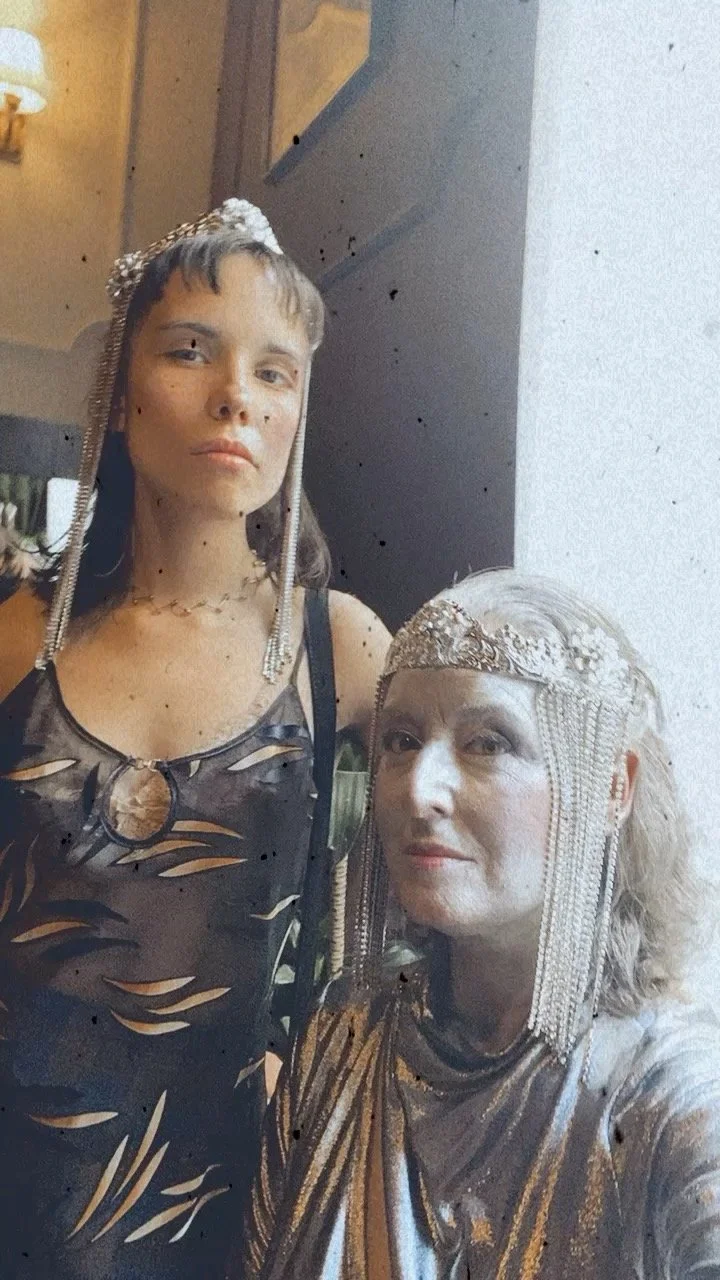 Afraid! Of Whom Am I Afraid? - Silver Plated Crown Headpiece featuring Cascading Crystals by Dauphines of New York x Sora Magazine