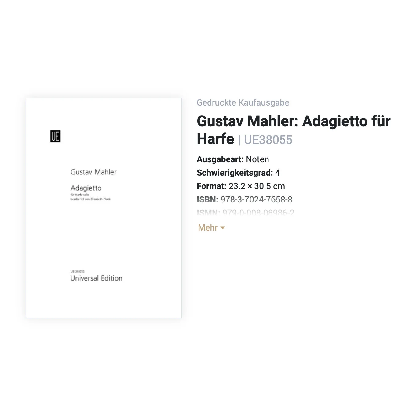 New arrangement published by Universal Edition