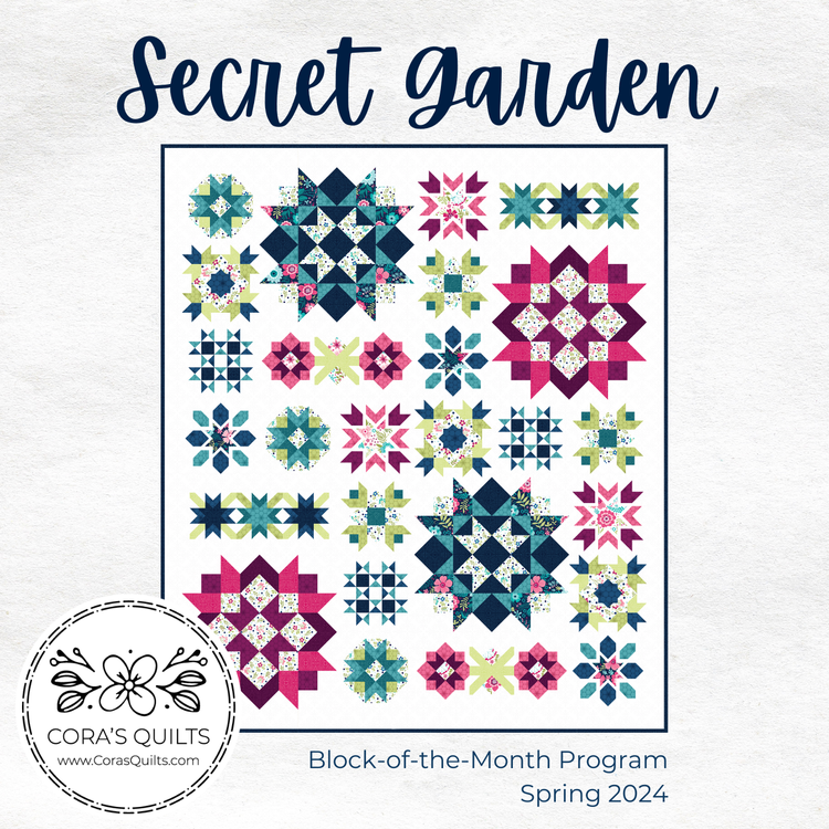Secret Garden Sampler Block of the Month — Cora's Quilts by Shelley Cavanna