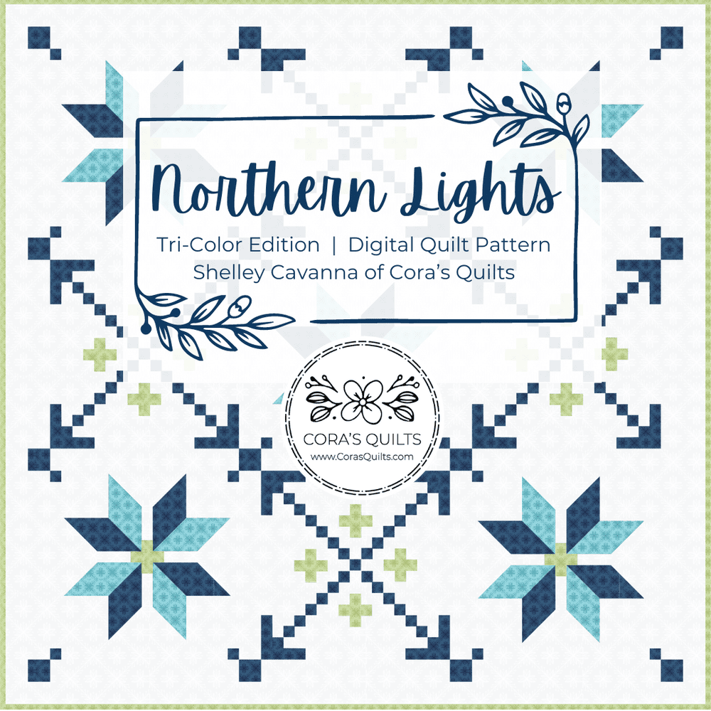 Northern Lights Quilt Pattern - the Monochromatic Edition - from Cora's ...