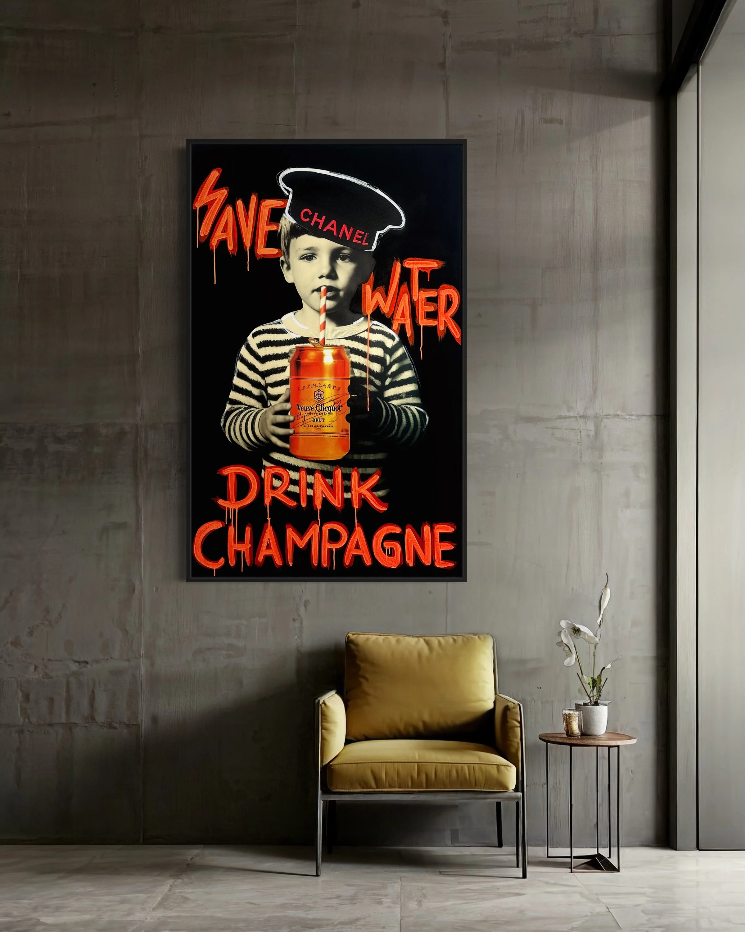 Save water drink champagne