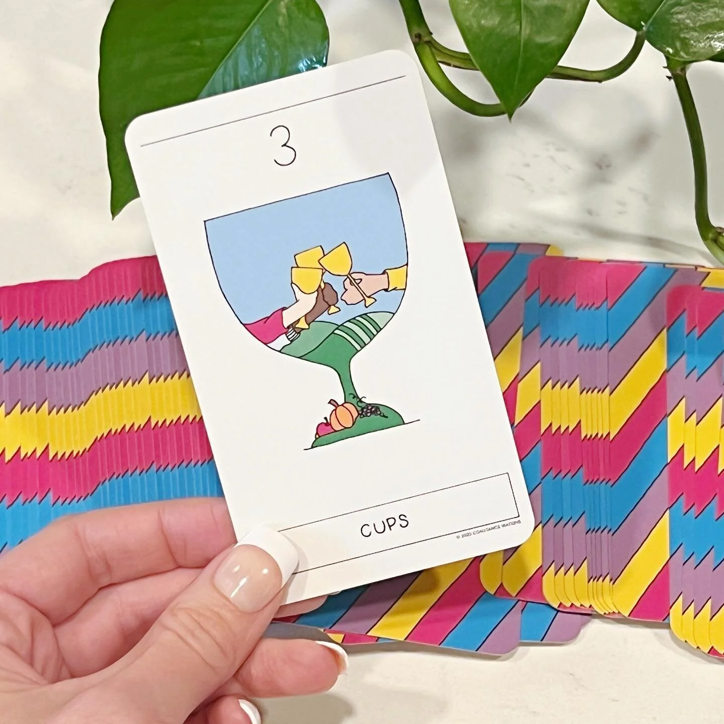 The 3 of Cups finds you raising a glass with your closest friends. This is the group that is ready to celebrate your successes and help you through your trials. They are some of your most trusted confidants, and you depend on each other to be there i