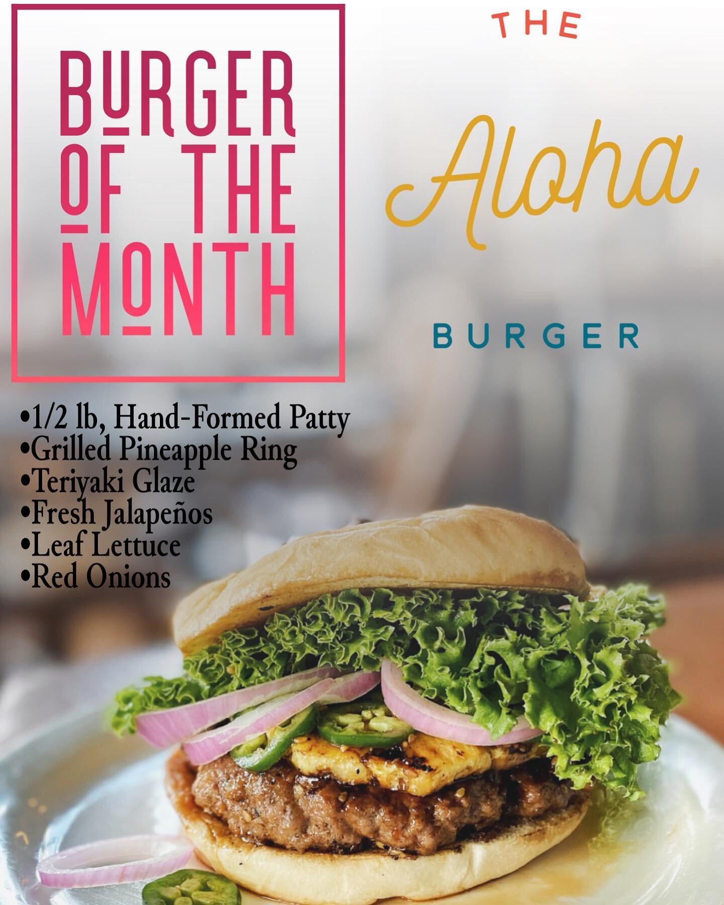 🚨New Burger of the Month 🚨
Take a summer vacation with our new Aloha Burger!
🌺🍍🌶🍔🌺🍍🌶🍔🌺🍍🌶🍔🌺🍍🌶🍔🌺
Sweet, spicy, and incredibly fresh, this pineapple-teriyaki burger is just what you&rsquo;re looking for in this heat 🌺