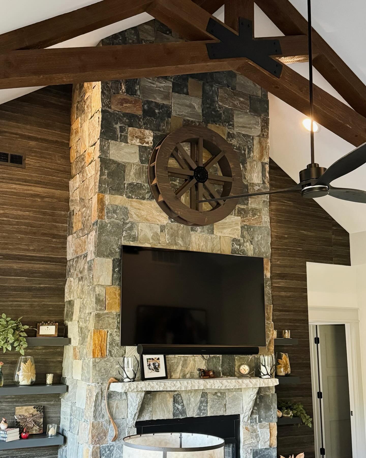 We love working with clients to create pieces with meaning. 

 These homeowners wanted to bring a piece of Brights Creek&rsquo;s charm into their home with a custom-built waterwheel. Honored to create something for this beautiful home!