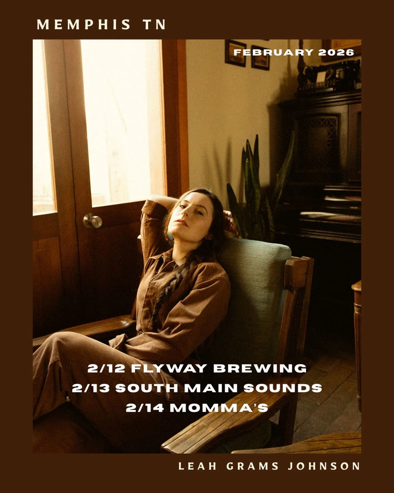 February &hearts;️
2/12 @flywaybrewingmemphis 5-7pm 
2/13 @southmainsounds 7-9pm (with @honkytonkairlines and @curtisbscott )
2/14 @mommasbar 12-3pm 

Photo by @natiacinco 🌹