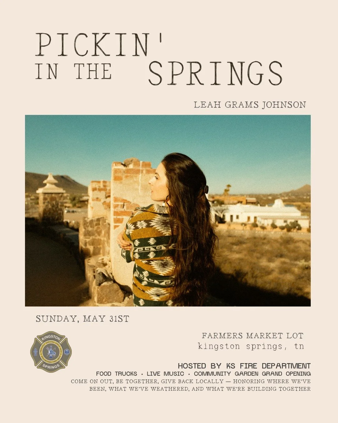 REPOSTED via our Legendary Local Hostess, Whitney Gorbett/Woven Events:

A Celebration of Community (and a little reminder that there&rsquo;s sunshine around the corner) ☀️

Yes, Pickin&rsquo; in the Springs is a fundraiser for our fire department, b