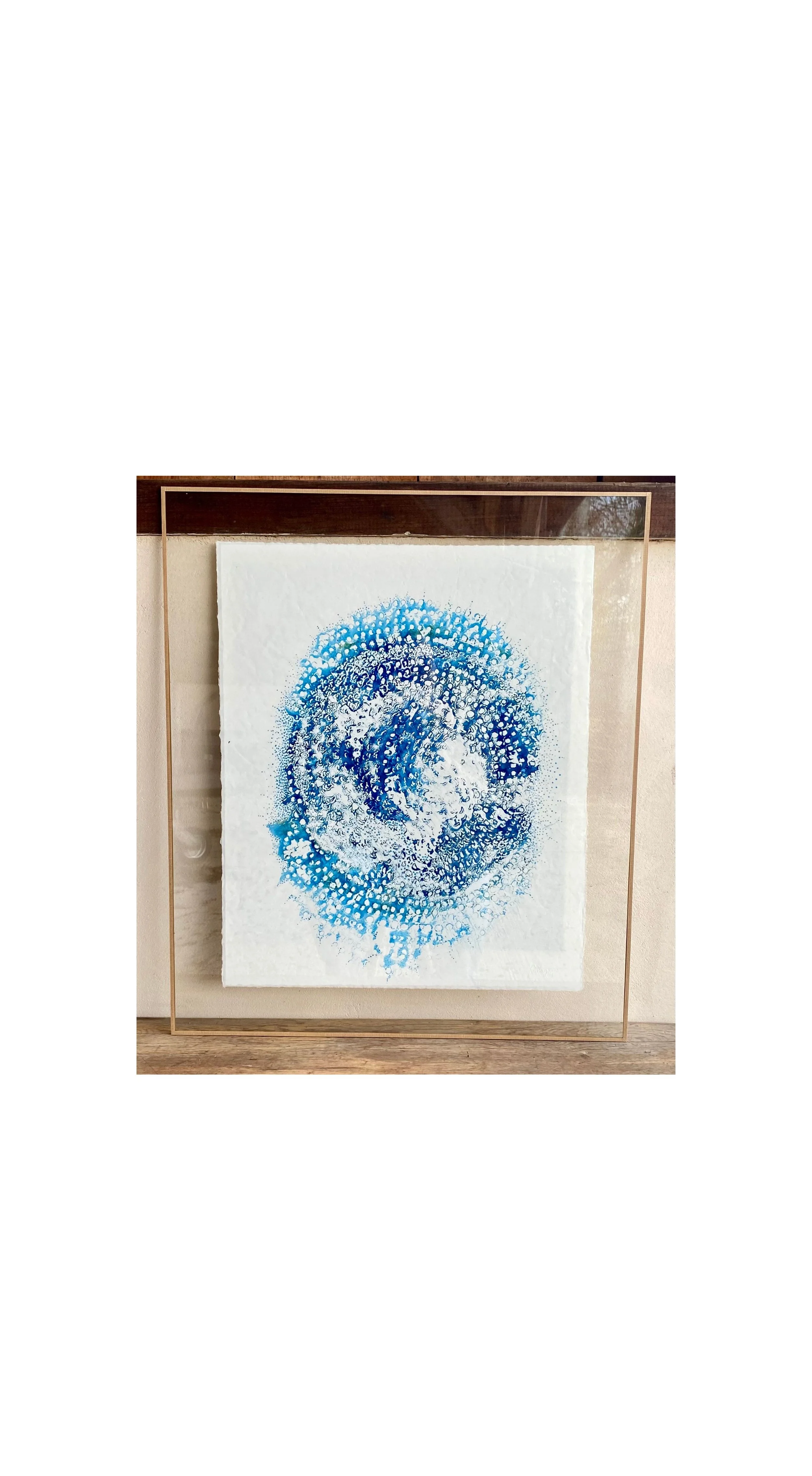 The composition suggests a suspense time, where light does not illuminate but listens.