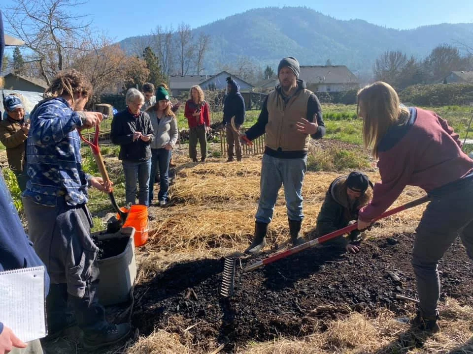 Teaching a gardening intensive as part of the grow regenerative spring course