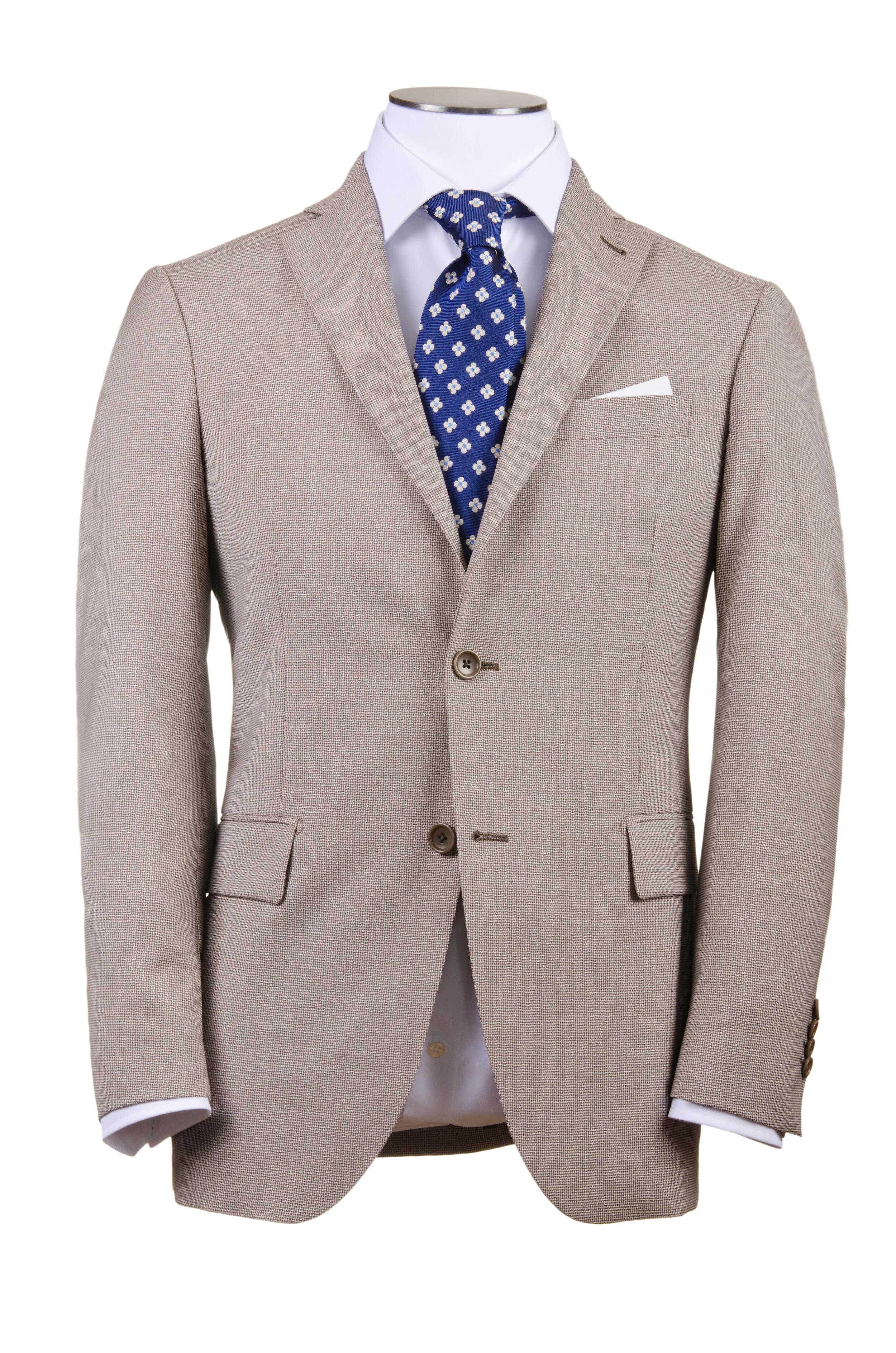 S130 Light Brown Houndstooth