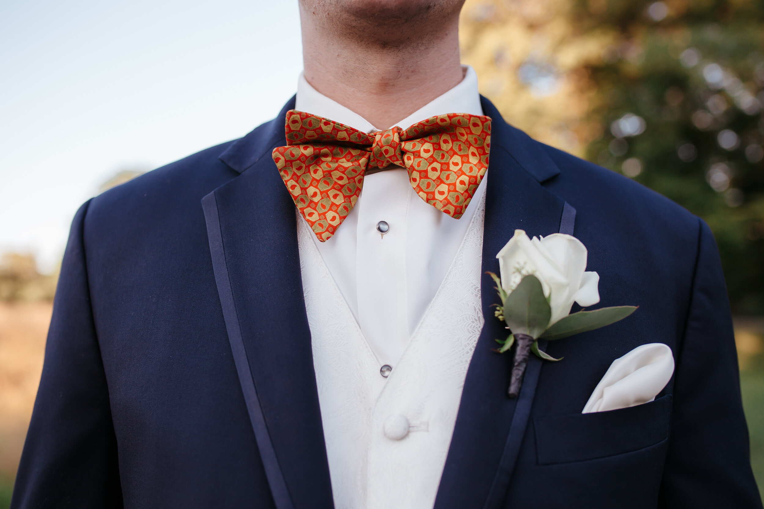 Opt for something that means something, like this groom in his grandfathers tie