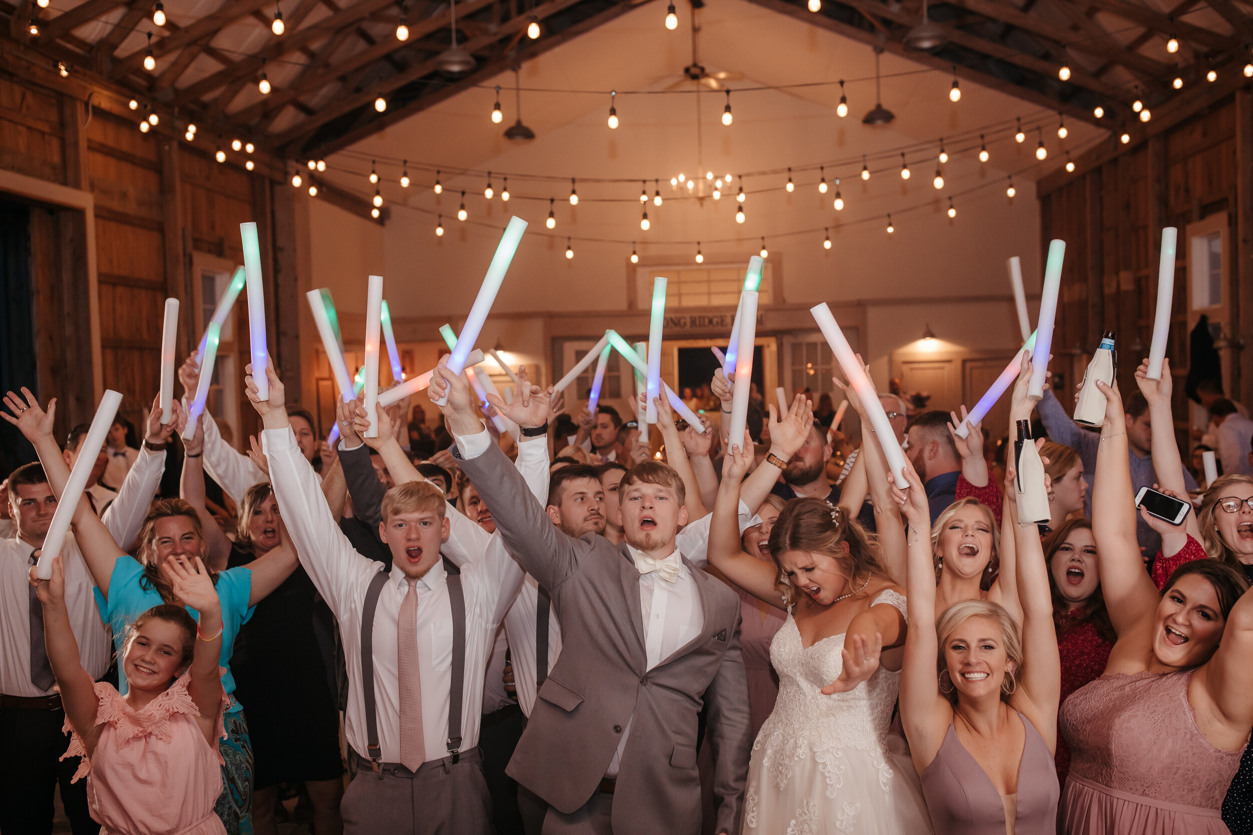 Add some fun details to your reception with glow sticks