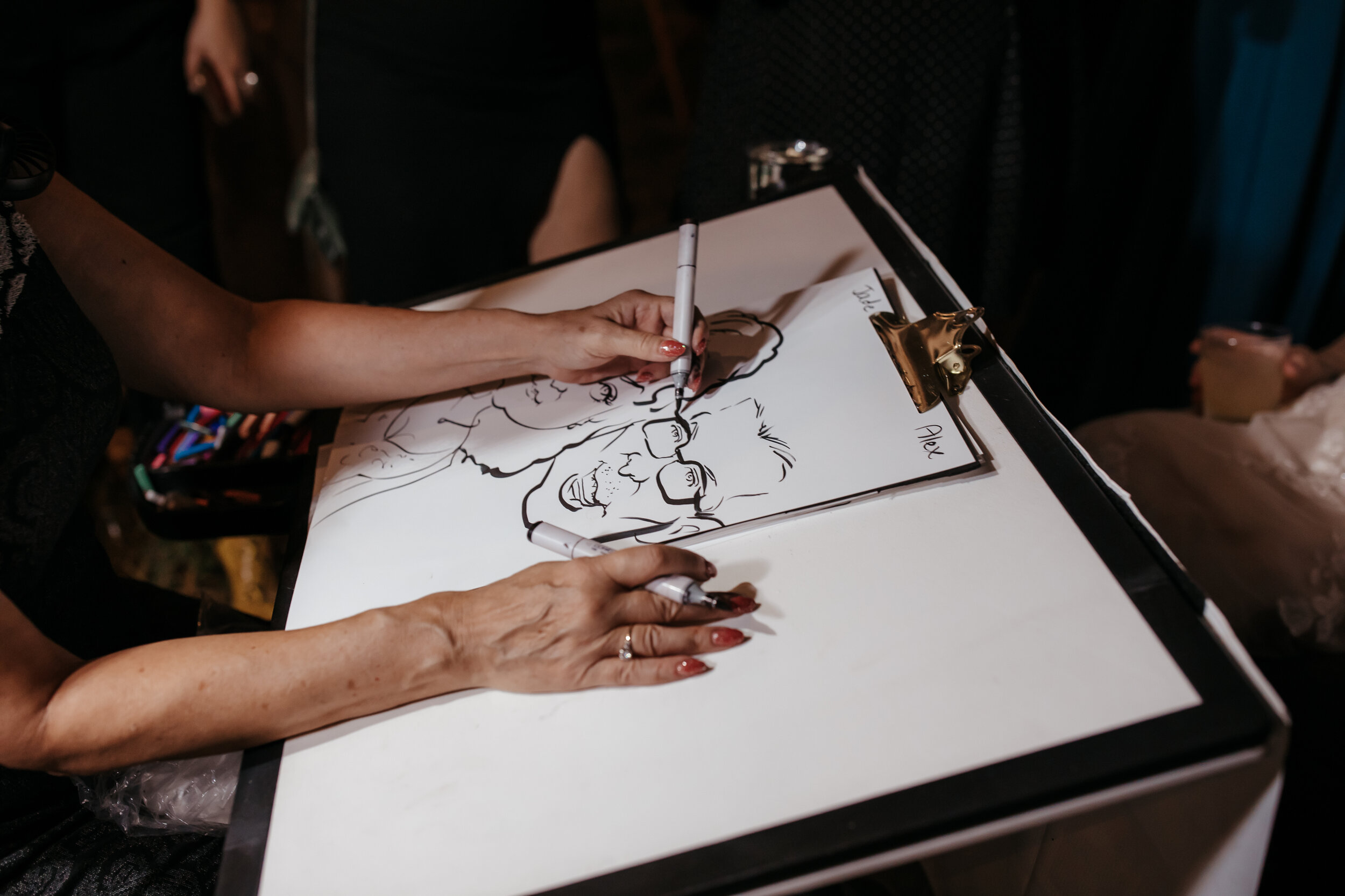 Caricature Artist at your wedding reception