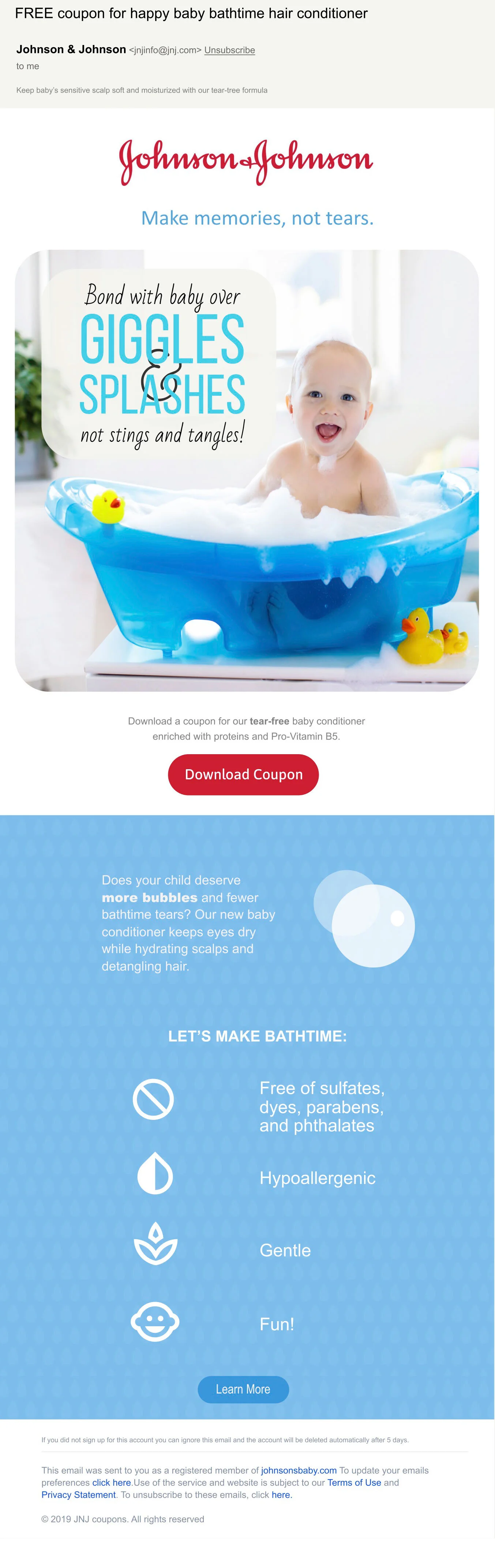 Johnson & Johnson Email Marketing — Emily MacKenzie