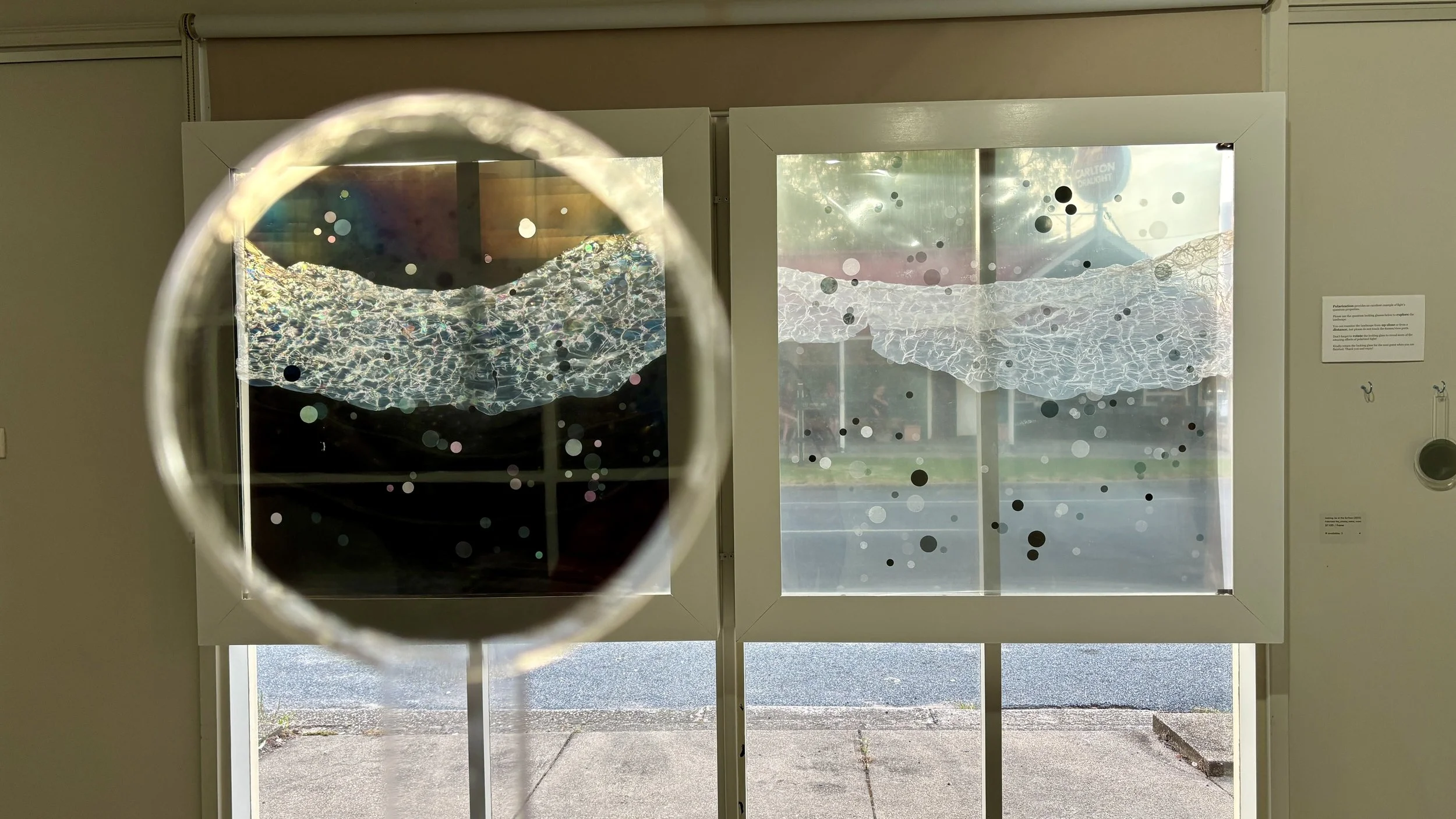 Example of use of looking glass to view installation