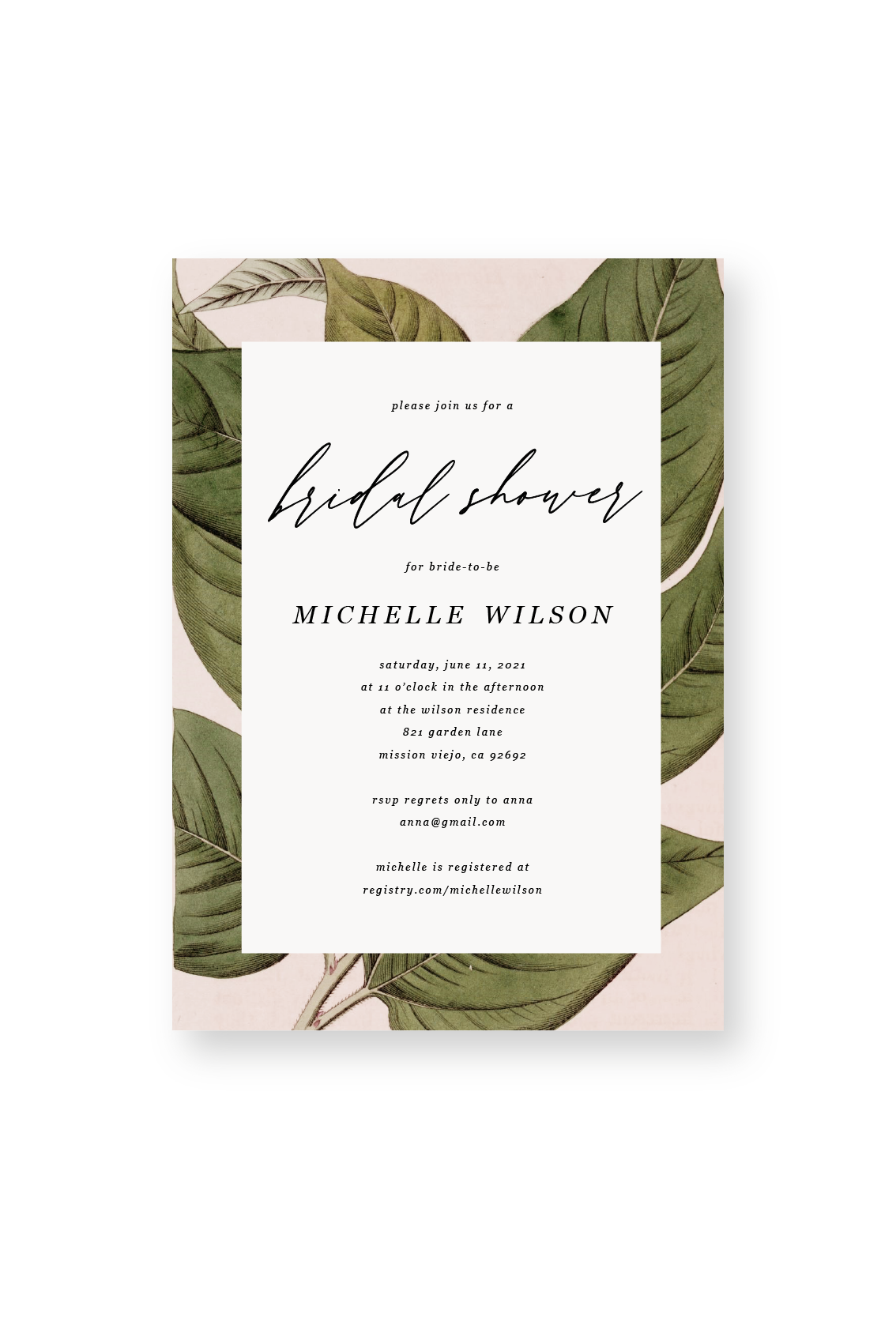 Pink Tropics - Custom Event Invitation or Announcement