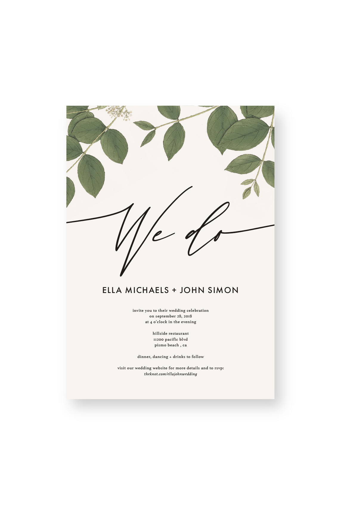 Simple Greenery - Custom Event Invitation or Announcement