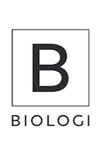 Logo with a large letter B inside a square, and the word BIOLGI below.