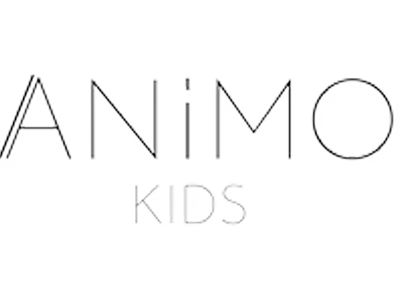 Logo with the word 'ANiMO' and 'KIDS' underneath, featuring playful and colorful design elements.