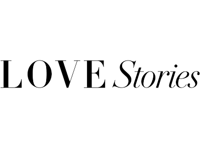 The phrase 'LOVE Stories' in black text on a white background