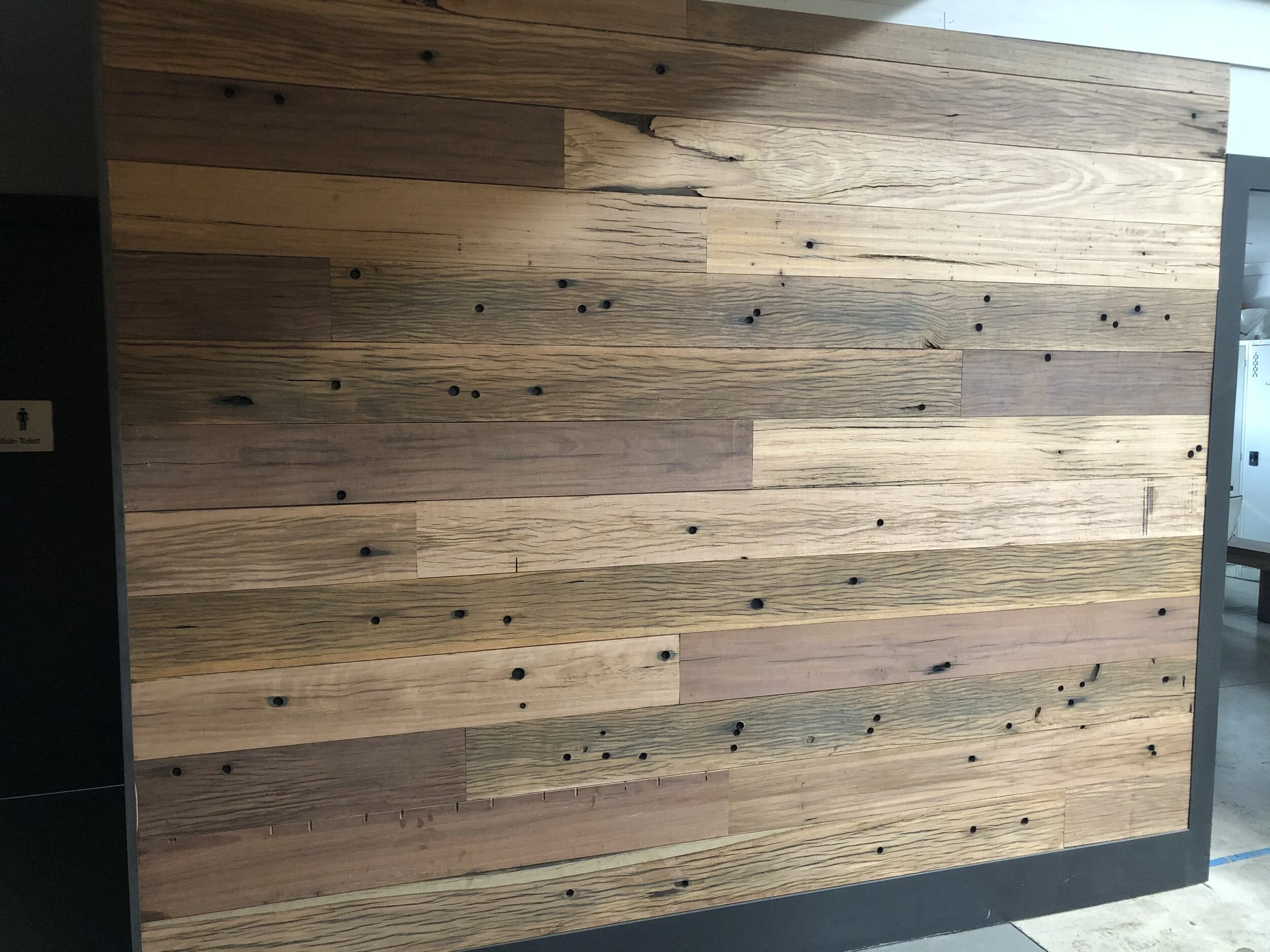 Hardwood sleeper wall lining .jpeg