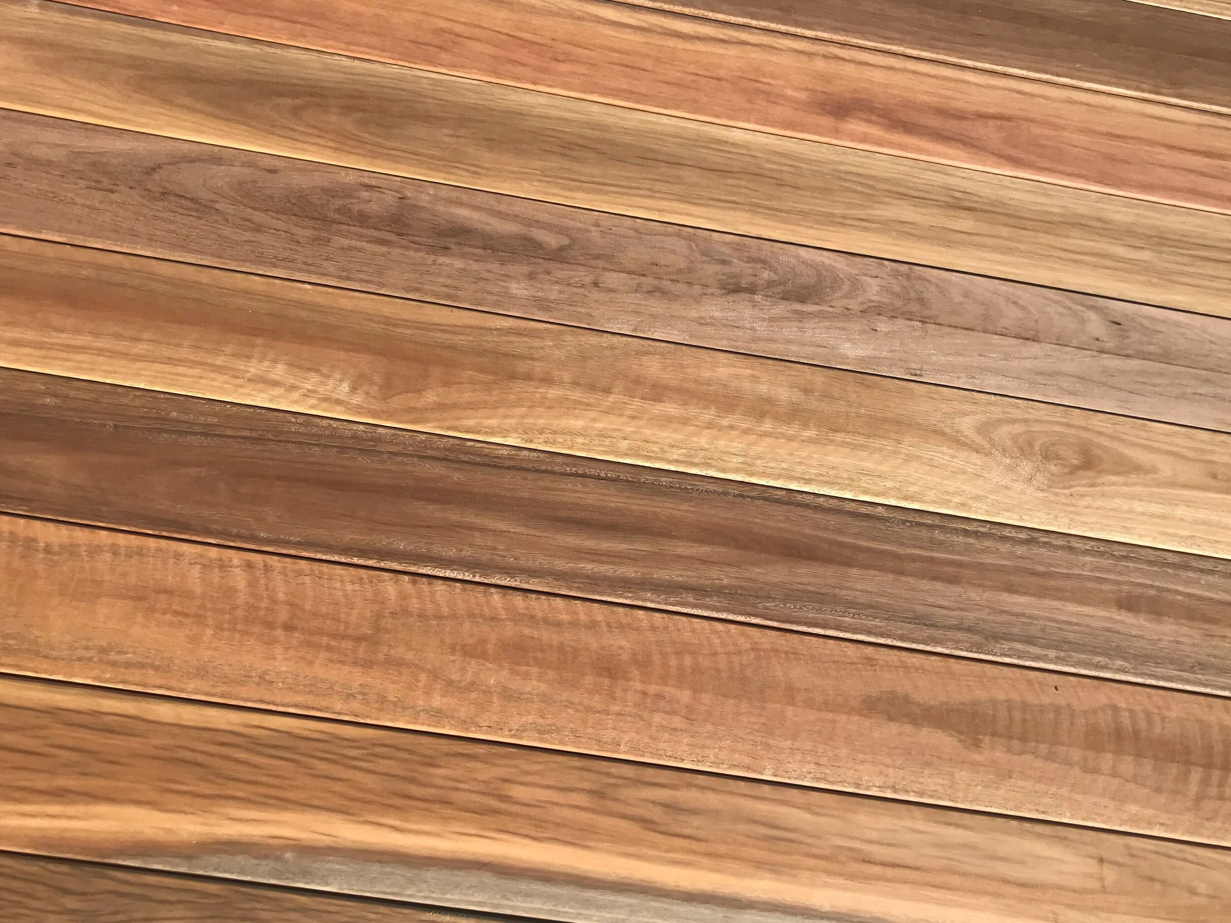 Smooth Hardwood Decking   Range of sizes from 86mm to 185mm wide by either 19mm, 25mm or 32mm and in a range of durable Australian Hardwood species. Ironbark, Jarrah, Karri, Spotted gum, Blackbutt, Tallowwood and Mixed Hardwood Species.