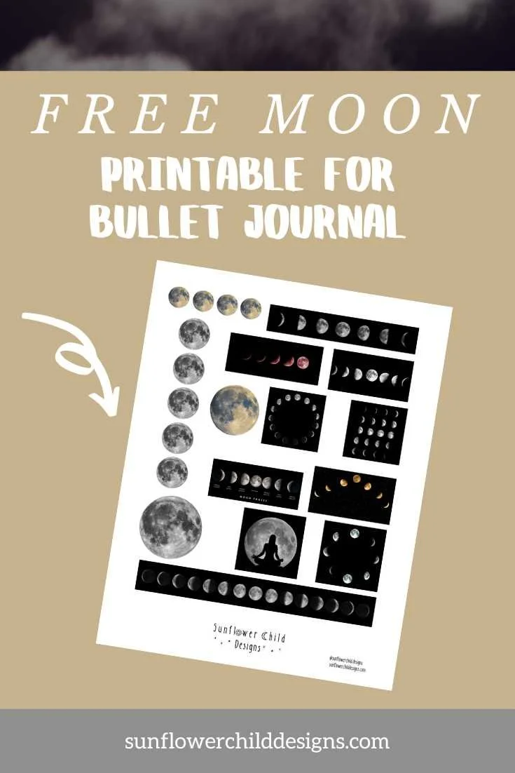 Black Moon Free Printable Stickers for Bullet Journals!
