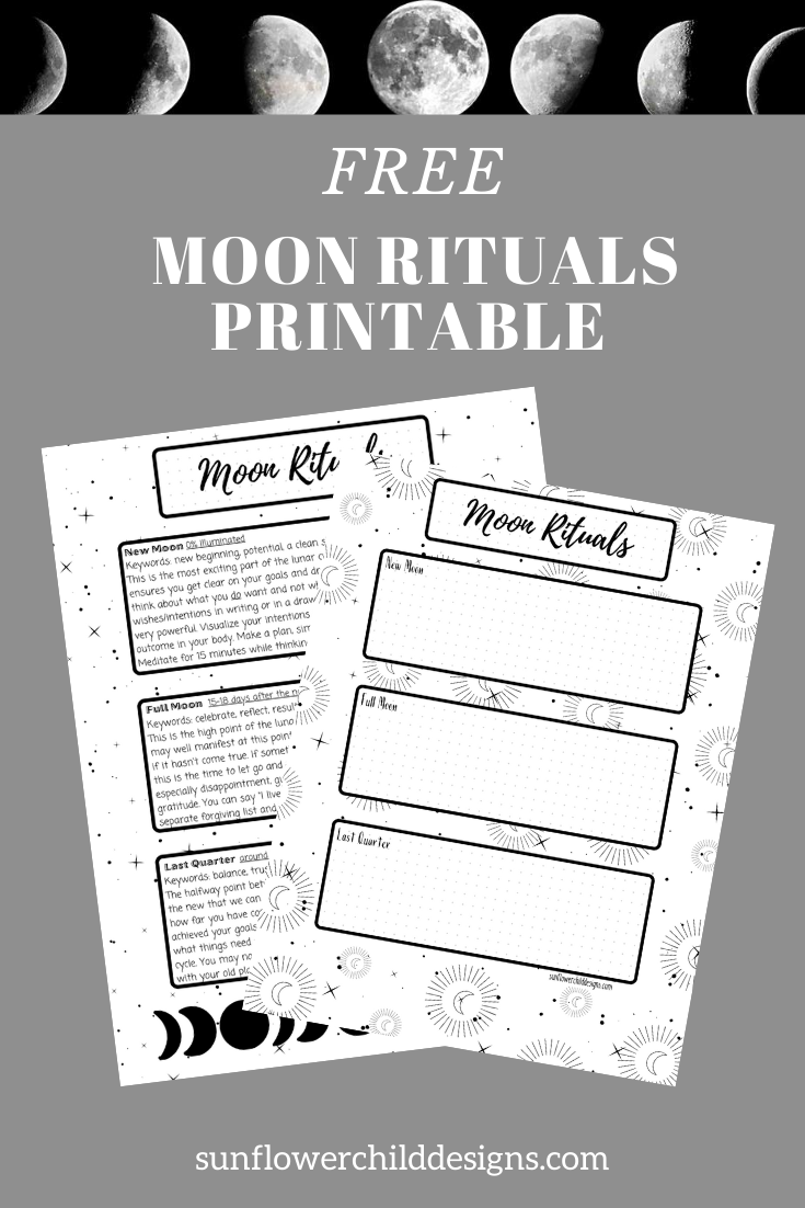 Free manifest with the moon printable! Learn how to manifest with the moon and become a better you. The new moon is all about new beginnings..