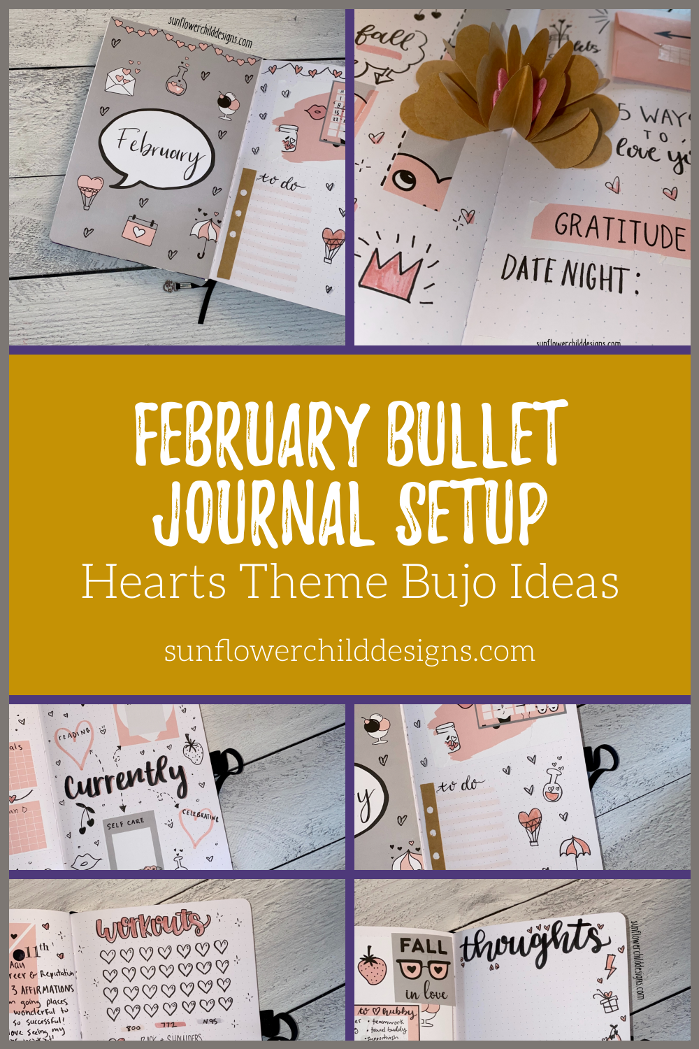 Discover Bullet journal hearts theme ideas for your February 2021 bullet journal setup! Make a pop up card, manifest with the moon and more unique bujo ideas. 