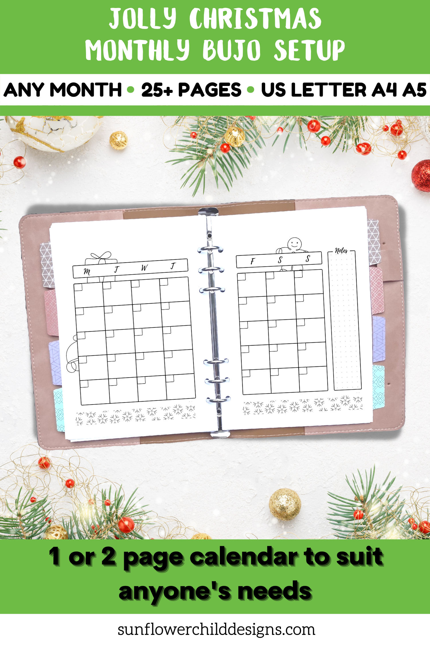 jolly christmas bullet journal setup printables christmas bujo