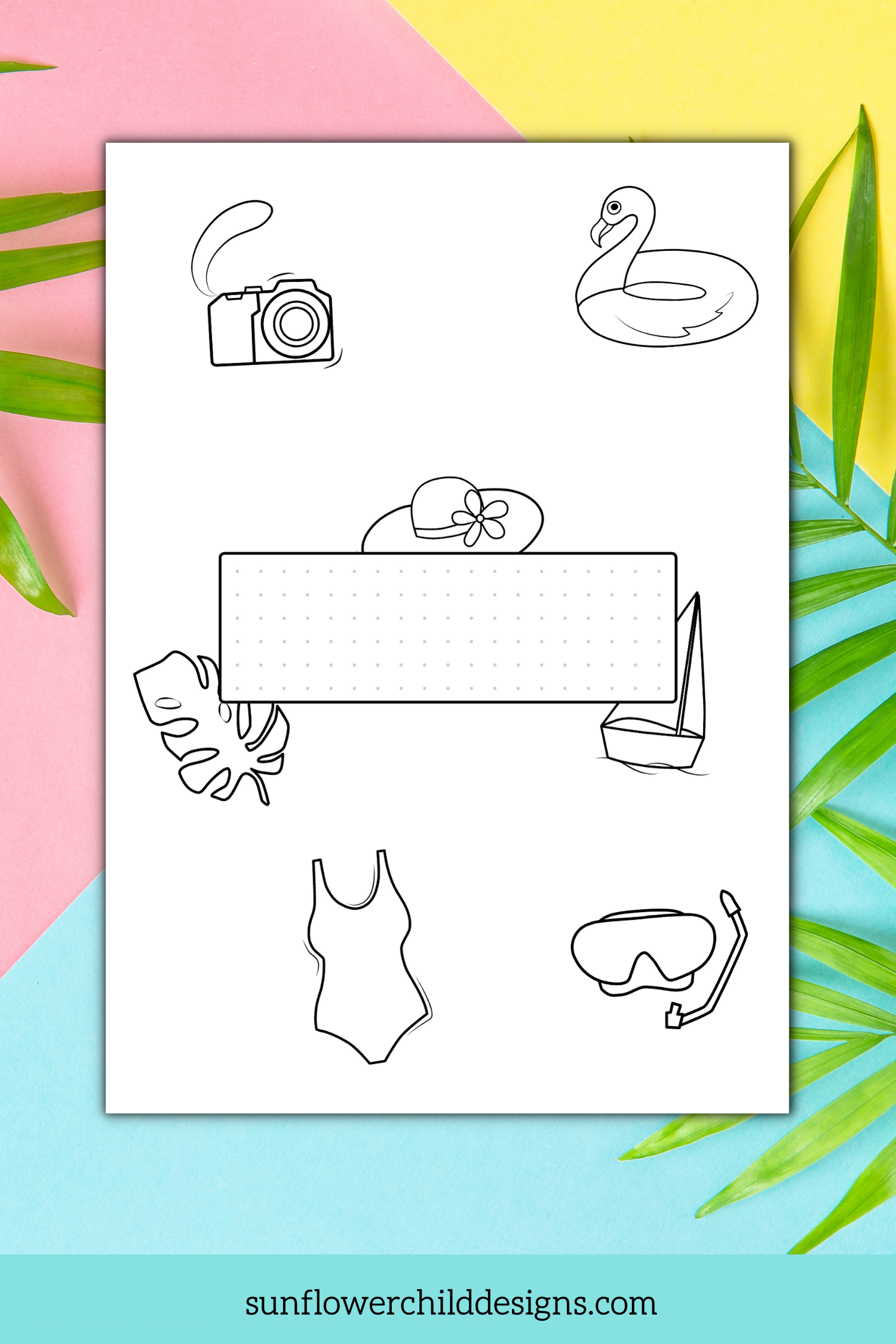 june summer bullet journal cover page just cover page