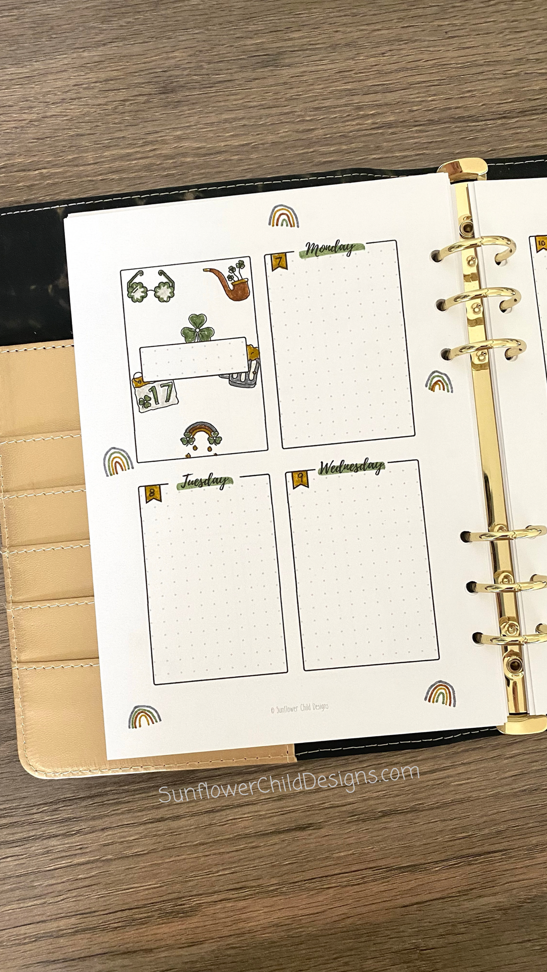 Bullet Journal 2 Page Weekly Spread Layout Printable