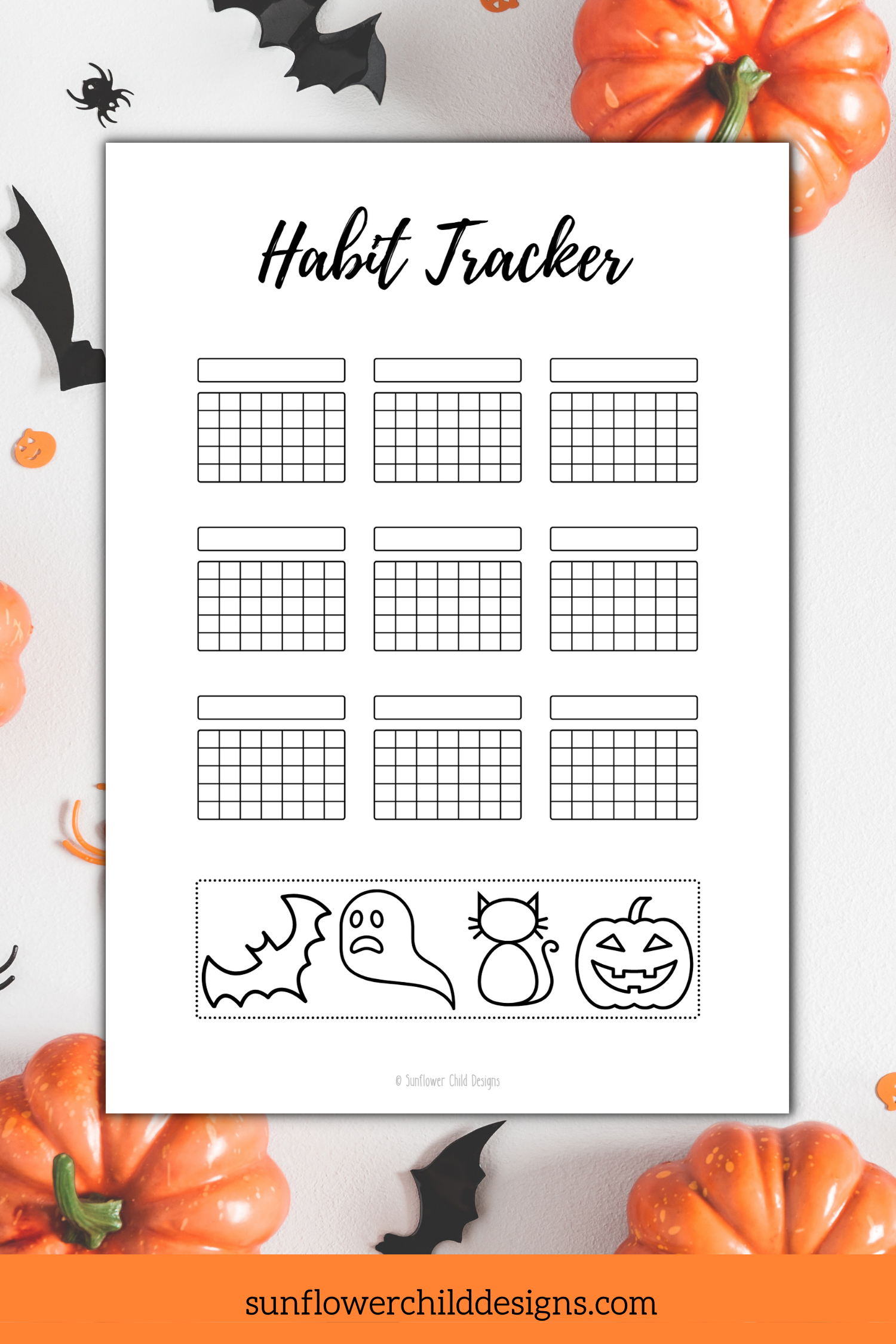 Bullet Journal Habit Tracker for October